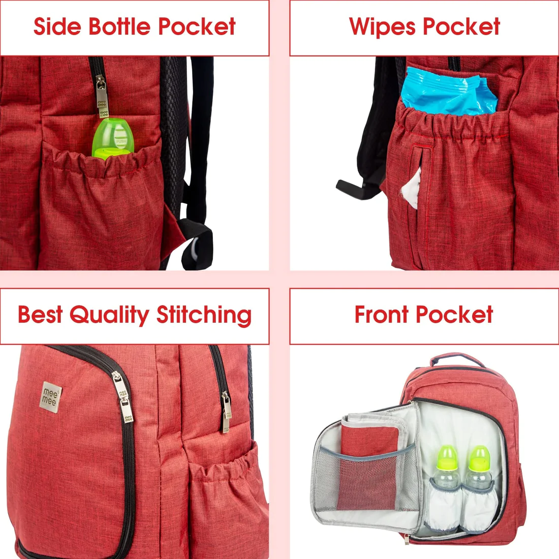 Mee Mee Multifunctional Diaper Bag with Multiple Pockets (Pink) - Online  Shopping site in Nepal ecommerce - Buy Groceries, Electronics, Phones,  Laptop, Books at best price in Nepal | Order Now Nepal