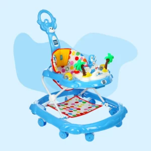 Mee Mee Simple Step Baby Walker with Musical Activity Tray, Foot Mat & Parental Control Hand